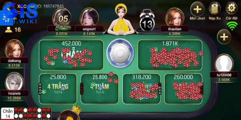 Game xóc đĩa đổi thưởng Gi8.